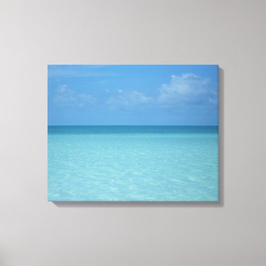 Caraïben Horizon Tropical Turquoise Blue Canvas Afdruk (Voorkant)