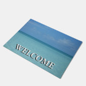 Caraïben Horizon Tropical Turquoise Blue Deurmat (Schuin)