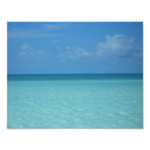 Caraïben Horizon Tropical Turquoise Blue Foto Afdruk