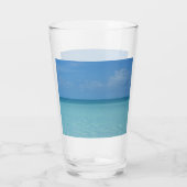 Caraïben Horizon Tropical Turquoise Blue Glas (Achterkant)