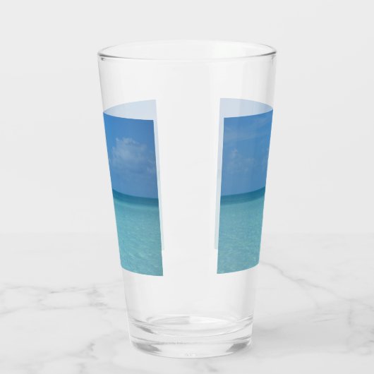 Caraïben Horizon Tropical Turquoise Blue Glas (Links)