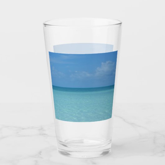 Caraïben Horizon Tropical Turquoise Blue Glas (Voorkant)