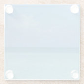 Caraïben Horizon Tropical Turquoise Blue Glazen Onderzetter (Achterkant)