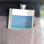 Caraïben Horizon Tropical Turquoise Blue Heupfles (Voorbeeld)
