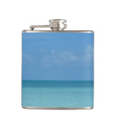 Caraïben Horizon Tropical Turquoise Blue Heupfles (Voorkant)