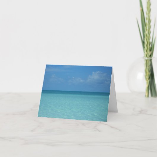 Caraïben Horizon Tropical Turquoise Blue Kaart (Voorkant)