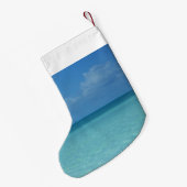 Caraïben Horizon Tropical Turquoise Blue Kleine Kerstsok (Achterkant (Hangend))