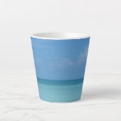 Caraïben Horizon Tropical Turquoise Blue Latte Mok (Voorkant)