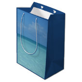 Caraïben Horizon Tropical Turquoise Blue Medium Cadeauzakje (Achterkant Gekanteld)