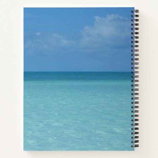 Caraïben Horizon Tropical Turquoise Blue Notitieboek (Achterkant)