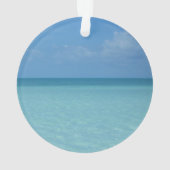 Caraïben Horizon Tropical Turquoise Blue Ornament (achterkant)