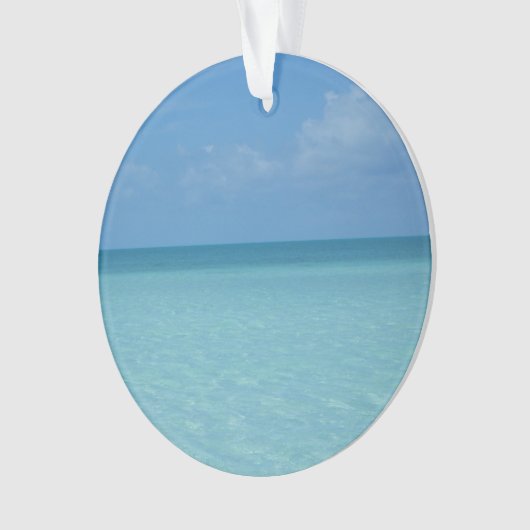 Caraïben Horizon Tropical Turquoise Blue Ornament (voorkant)