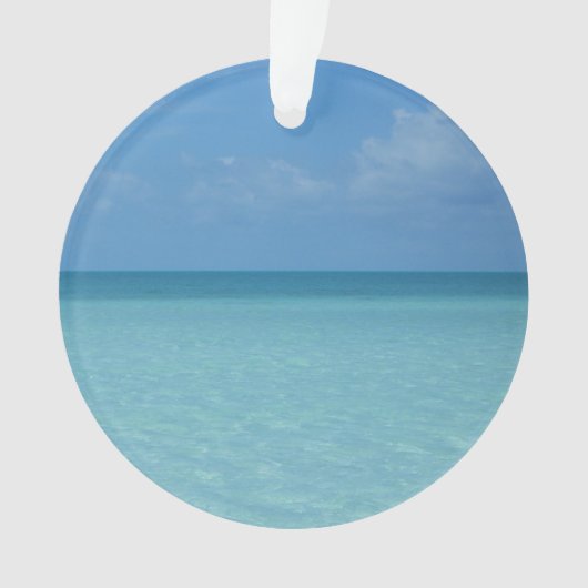 Caraïben Horizon Tropical Turquoise Blue Ornament (voorkant)