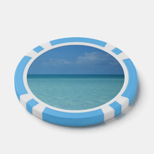 Caraïben Horizon Tropical Turquoise Blue Poker Chips (Enkel)