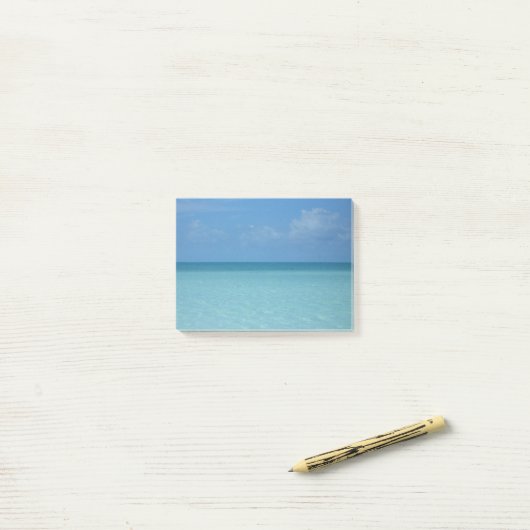 Caraïben Horizon Tropical Turquoise Blue Post-it® Notes (Op bureau)