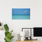 Caraïben Horizon Tropical Turquoise Blue Poster (Thuiskantoor)