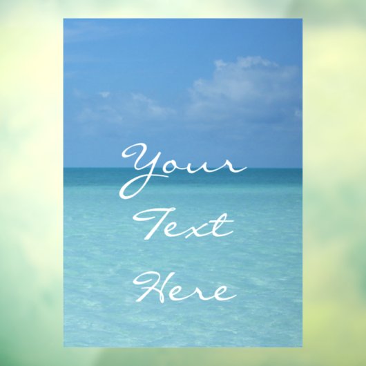 Caraïben Horizon Tropical Turquoise Blue Raamsticker (Vel 3)