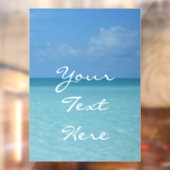 Caraïben Horizon Tropical Turquoise Blue Raamsticker (Vel 2)