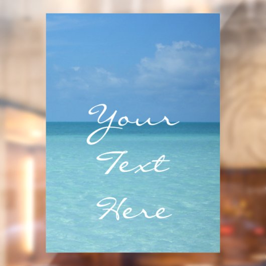 Caraïben Horizon Tropical Turquoise Blue Raamsticker (Vel 2)