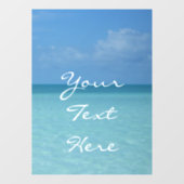 Caraïben Horizon Tropical Turquoise Blue Raamsticker (Vel)