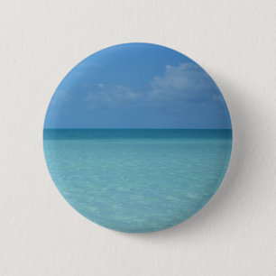 Caraïben Horizon Tropical Turquoise Blue Ronde Button 5,7 Cm