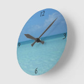 Caraïben Horizon Tropical Turquoise Blue Ronde Klok (Hoek)