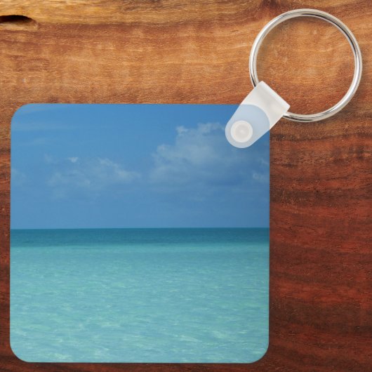 Caraïben Horizon Tropical Turquoise Blue Sleutelhanger (Achterkant)