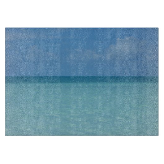 Caraïben Horizon Tropical Turquoise Blue Snijplank (Voorkant)