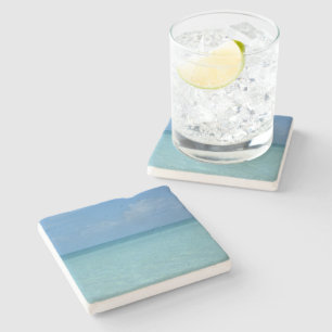 Caraïben Horizon Tropical Turquoise Blue Stenen Onderzetter