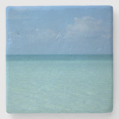 Caraïben Horizon Tropical Turquoise Blue Stenen Onderzetter (Voorkant)