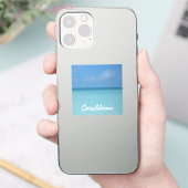 Caraïben Horizon Tropical Turquoise Blue Sticker (Telefoon)