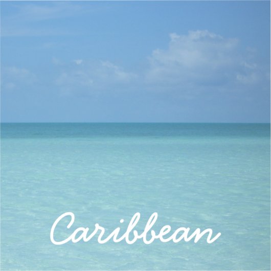 Caraïben Horizon Tropical Turquoise Blue Sticker (Voorkant)
