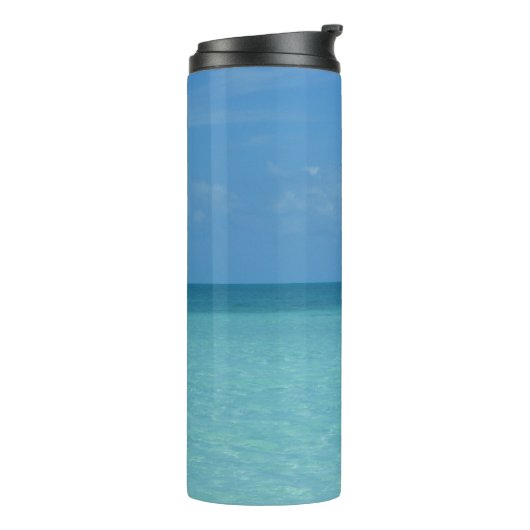 Caraïben Horizon Tropical Turquoise Blue Thermosbeker (Gedraaid links)