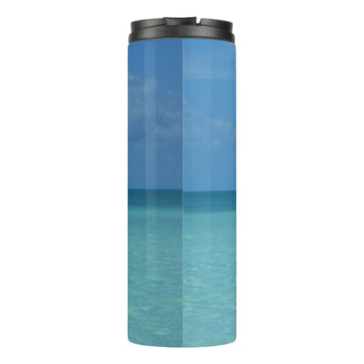 Caraïben Horizon Tropical Turquoise Blue Thermosbeker (Achterkant)