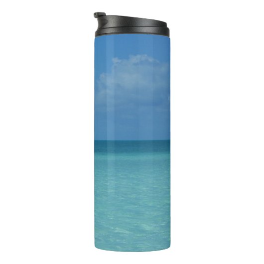 Caraïben Horizon Tropical Turquoise Blue Thermosbeker (Geroteerd rechts)