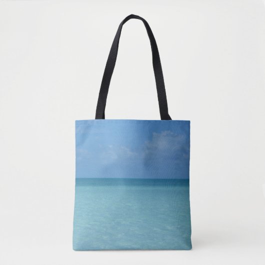 Caraïben Horizon Tropical Turquoise Blue Tote Bag (Voorkant)