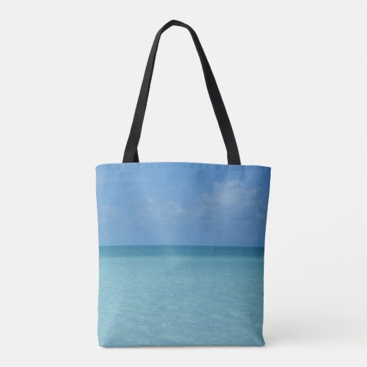 Caraïben Horizon Tropical Turquoise Blue Tote Bag (Achterkant)