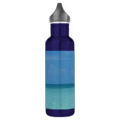 Caraïben Horizon Tropical Turquoise Blue Waterfles (Links)