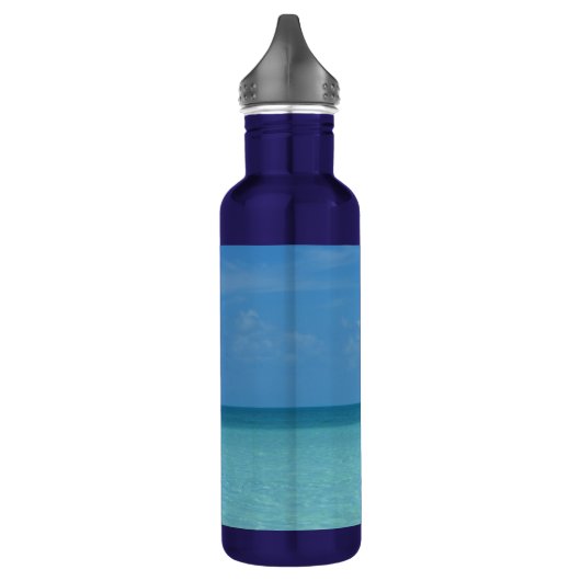 Caraïben Horizon Tropical Turquoise Blue Waterfles (Links)