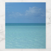 Caraïben Horizon Tropical Turquoise Blue Wijn Etiket (Enkel label)