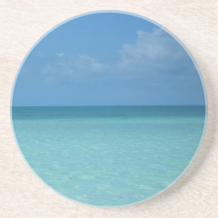 Caraïben Horizon Tropical Turquoise Blue Zandsteen Onderzetter