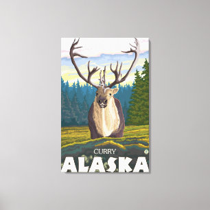 Caraïben in de Wilde - Curry, Alaska Canvas Afdruk