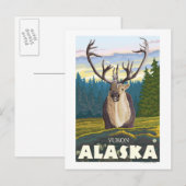 Caraïben in de Wilde - Yukon, Alaska Briefkaart (Voorkant / Achterkant)