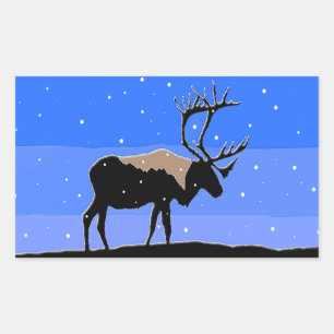 Caraïben in de winter - Oorspronkelijke natuurkuns Rechthoekige Sticker