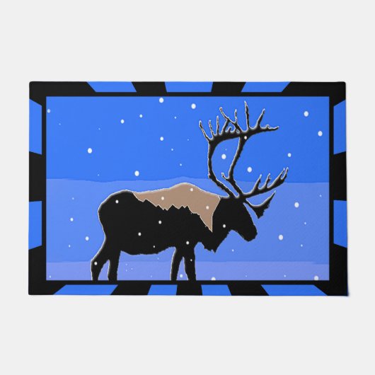 Caraïben in de winter - Originele Wilde Kunst Deurmat (Voorkant)