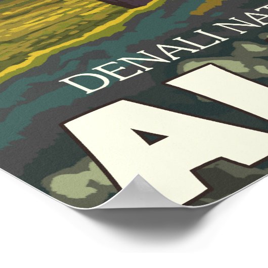 Caraïben in het natuurpark Wild-Denali, Poster (Hoek)