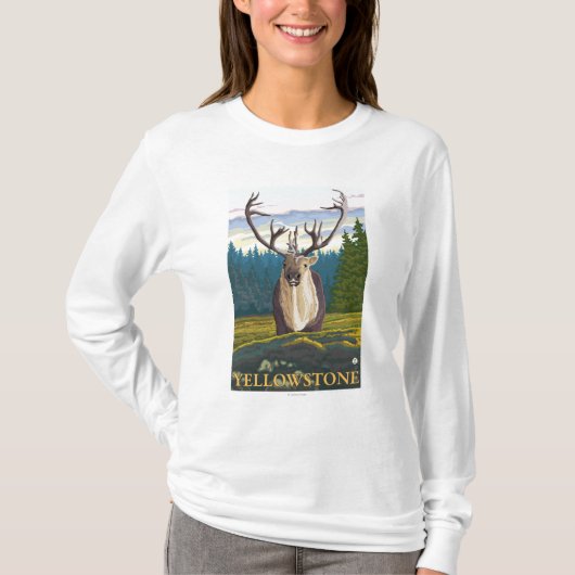 Caraïben in het wild - Yellowstone National T-shirt (Voorkant)