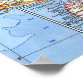 "Caraïben: kaart 1962/cadeau - West Indies ... Poster (Hoek)