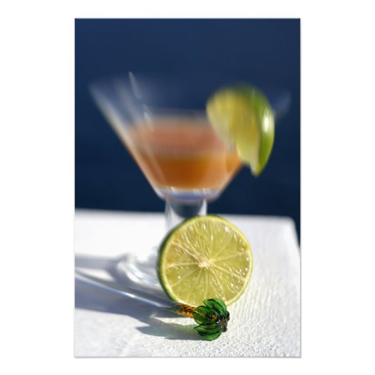 Caraïben, Maagdeneilanden. Tropische rum punch Foto Afdruk (Voorkant)