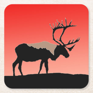 Caraïben op zonsondergang - Oorspronkelijke natuur Kartonnen Onderzetters